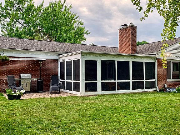 Back yard with new patio