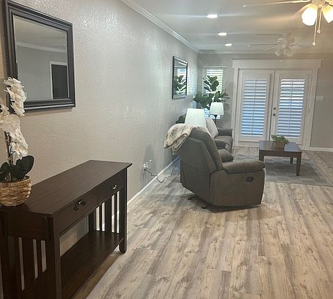 From front entrance to the north.