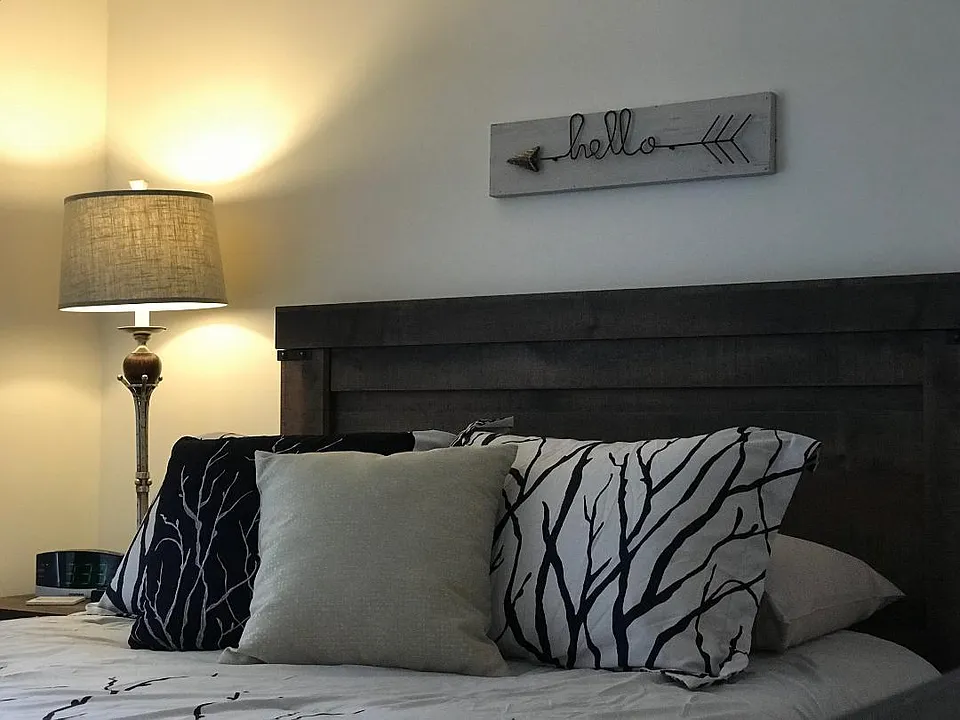 Each bedroom has a queen-sized bed, dresser & flat screen Smart TV (photos depict examples of furnishings which may be in different units)