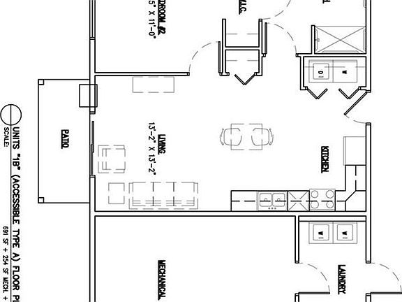 One Bedroom Floor Plan