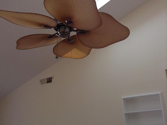 Family room, cathedral ceiling with skylights