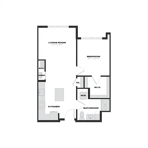 Floor plan 1 Bed/1 Bath-A9