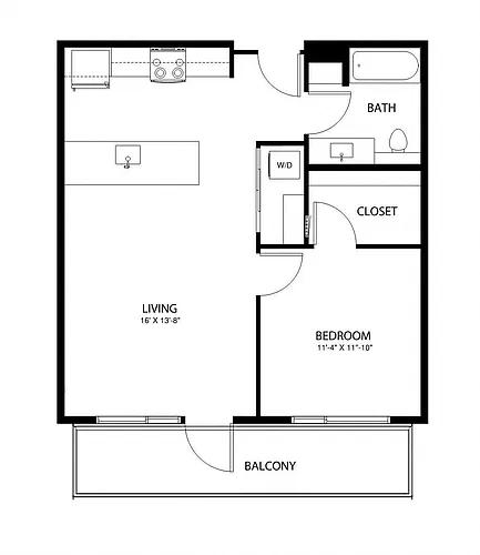 Floor plan 1X1 C6