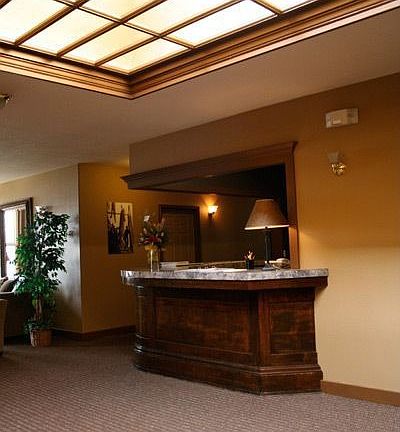 Upstairs lobby & skylights