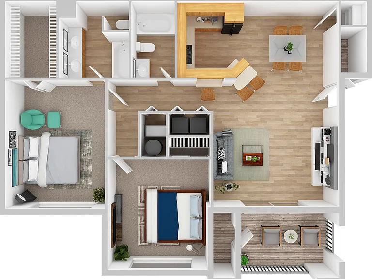 Bristol | 2BD, 2BA | 1142SF Bristol | 2BD, 2BA | 1142SF