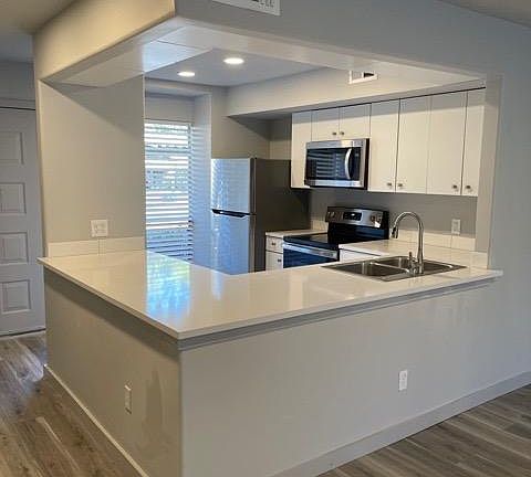 Kitchen view from living room.
