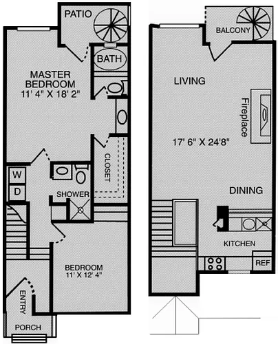 Floor plan Woodlake 2 BDTH