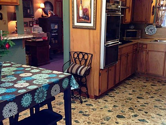 Spacious eat in kitchen.