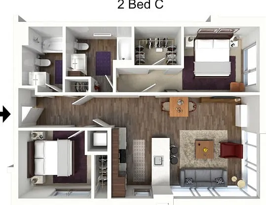 Two Bedroom C Two Bedroom C
