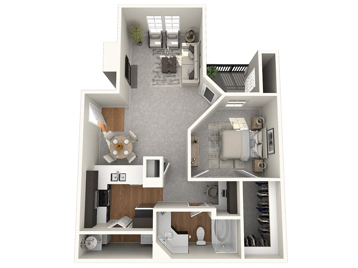 Floor plan A3 - 797 Sq. Ft.