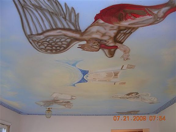 6029 living rm cealing panting