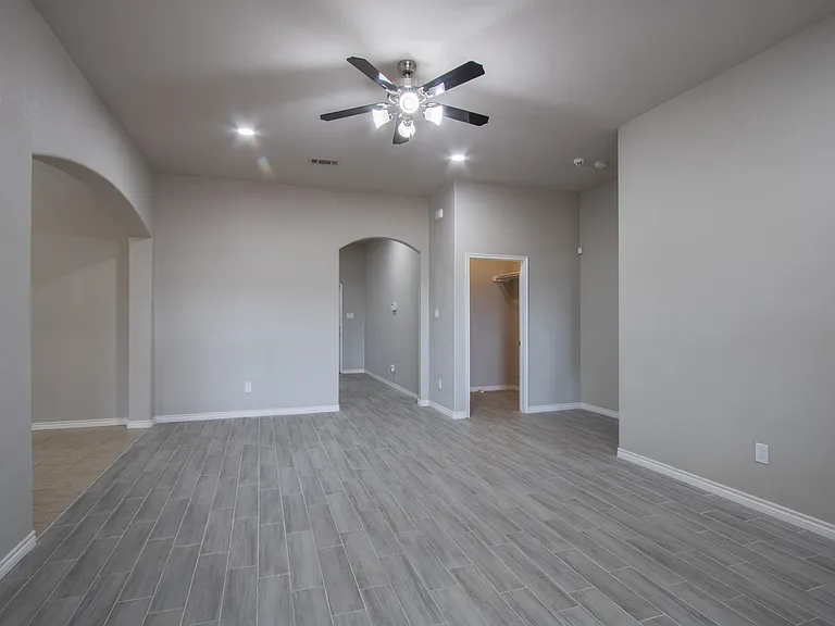 Back of living room by the fireplace