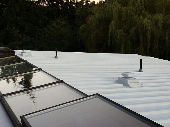 New roof with skylight