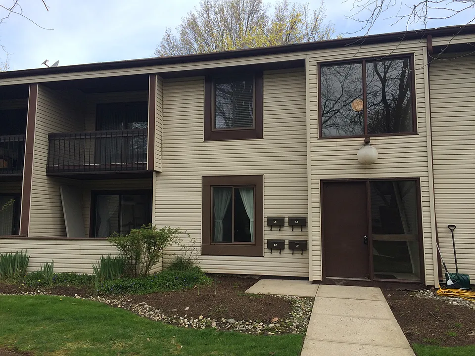Front of apartment building