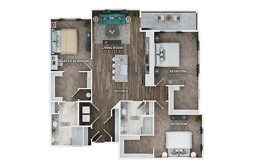 Floor plan C1B