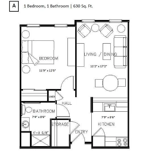 Floor plan One Bedroom