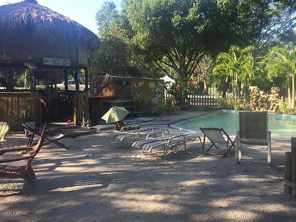 Tiki pool area