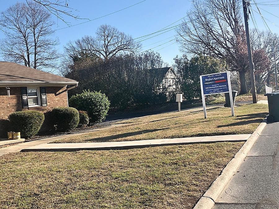 Exterior of Bingham Apartments