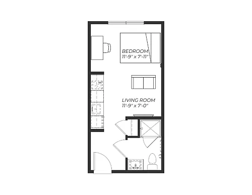 Floor plan Studio D