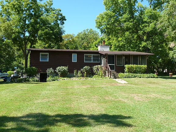 Rear lakeside view of home