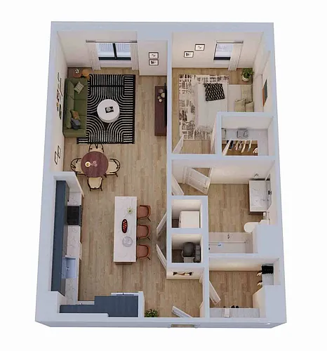 Floor plan 1 Bed/1 Bath-A4