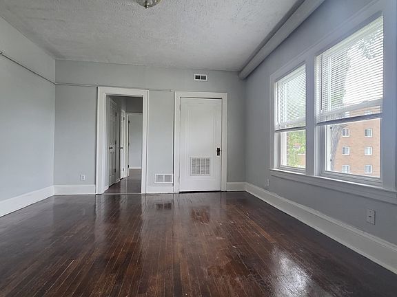 The living room is very spacious! This is the view from the kitchen to the bedroom hall.