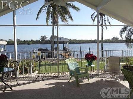 Lanai with cathedral ceiling