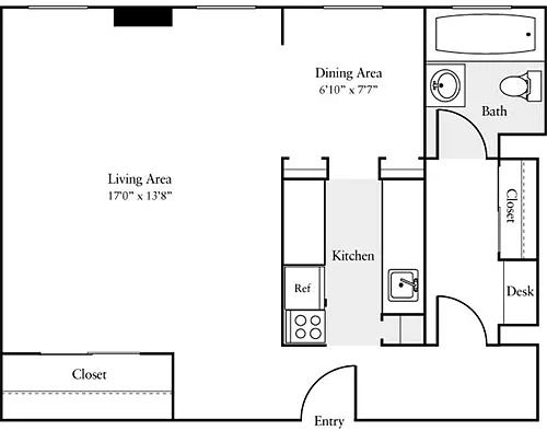 Floor plan Studio T
