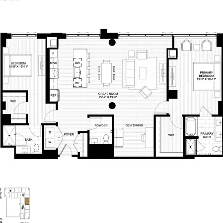 Penthouse Featuring Two Bedroom Two Bath + Den Penthouse Featuring Two Bedroom Two Bath + Den