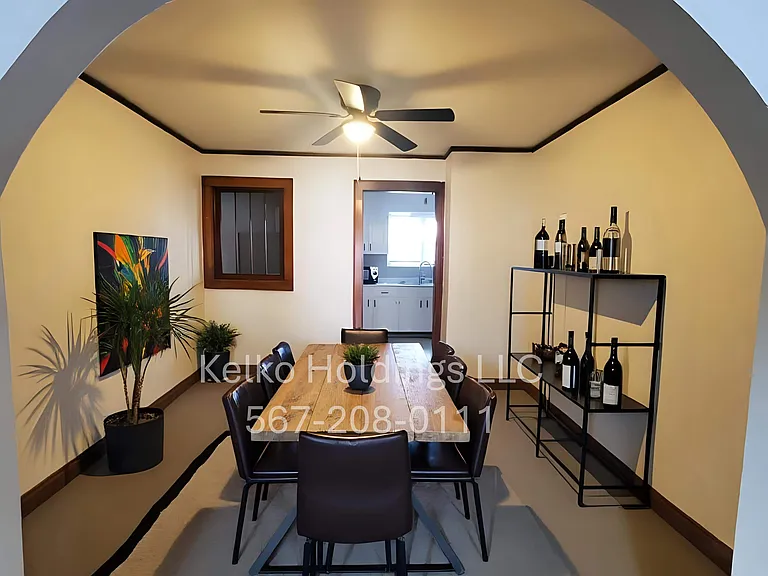 Dining Rm staged