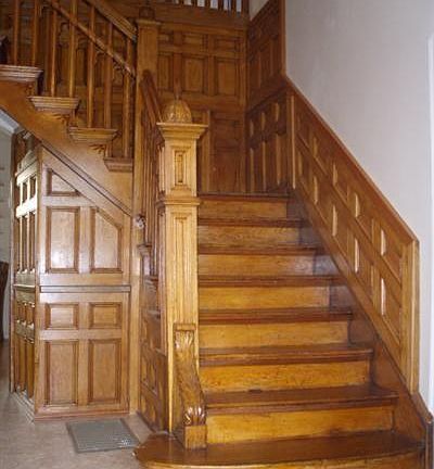 Historical staircase in entry way