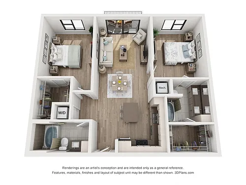 Floor plan 2 Bedroom
