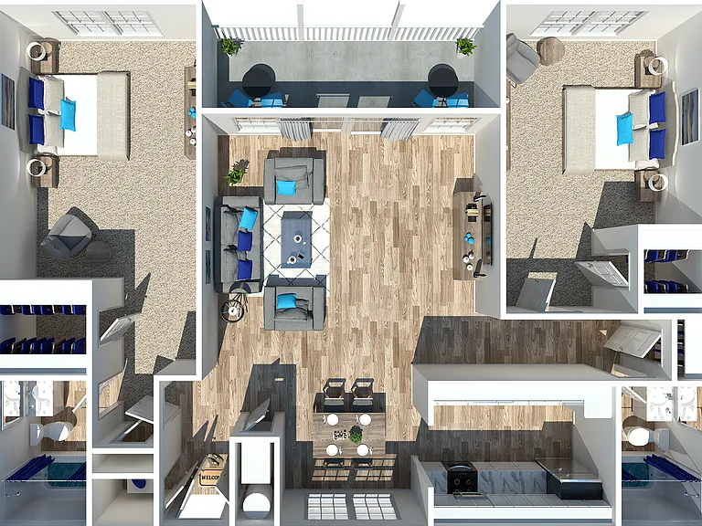 Two Bedroom Two Bathroom Two Bedroom Two Bathroom