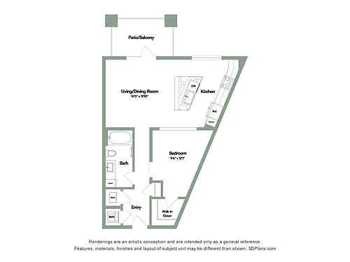 Floor plan The Legacy | 1 Bed | 1 Bath