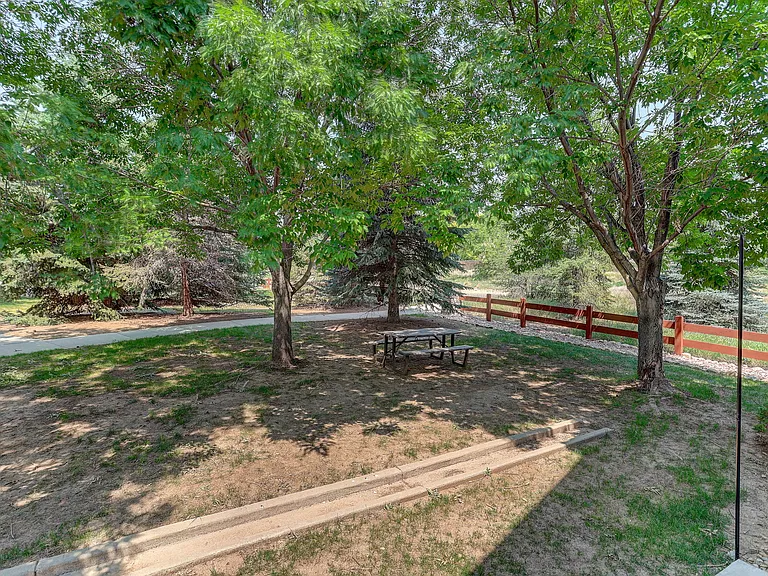 Backyard picnic table