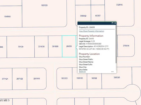 Pn 26650 40 Horizon City Ests Lot 38, El Paso, TX 79928
