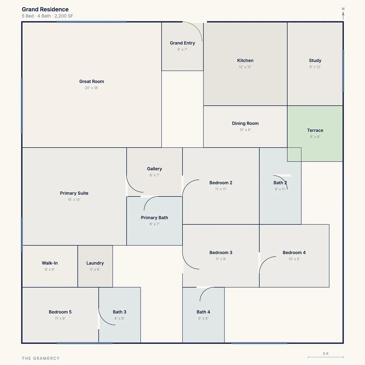 Floor plan The Gramercy Grande