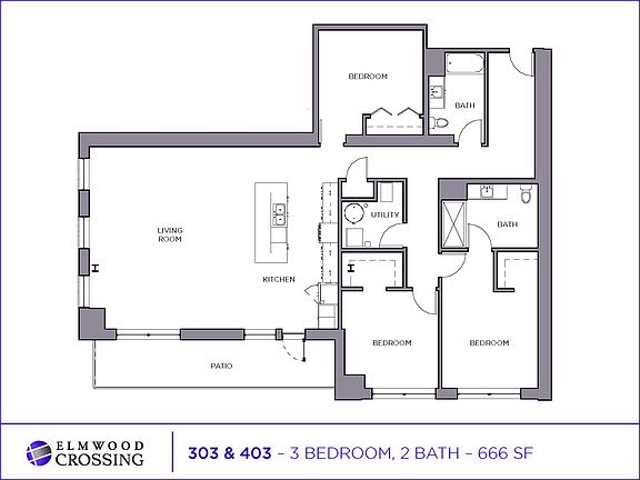 5th image of 451 Elmwood Ave #3B-2Ba-2022Sqft