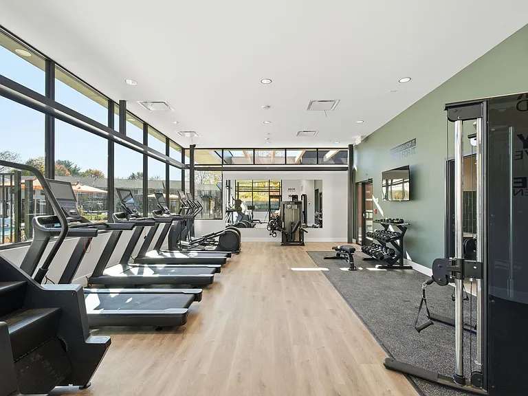 Elevate your fitness routine at Eagle Rock Apartments at Woodbury. Our state-of-the-art gym features modern equipment and ample natural light, creating an inviting workout environment. See the differenceschedule your tour today!