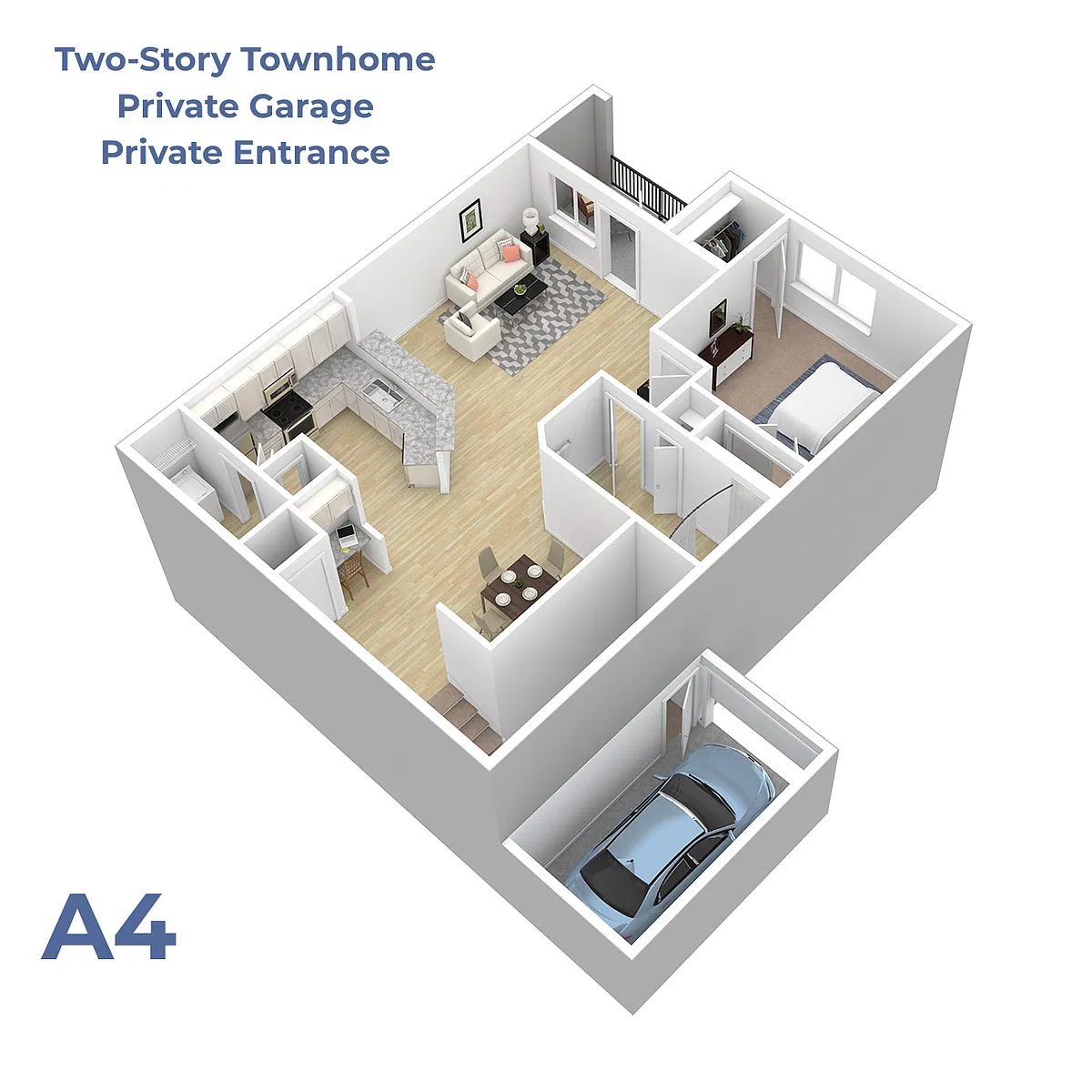 Floor plan A4 w/attached garage