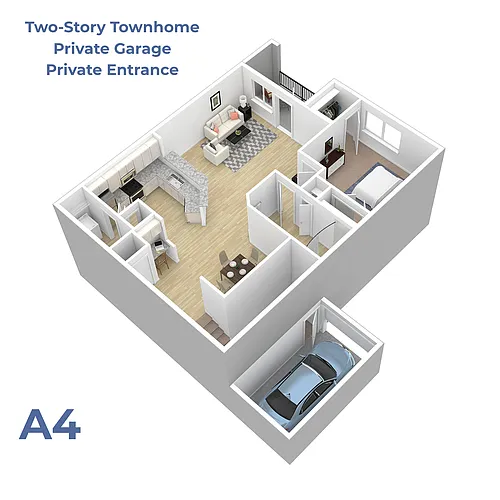 Floor plan A4 w/attached garage