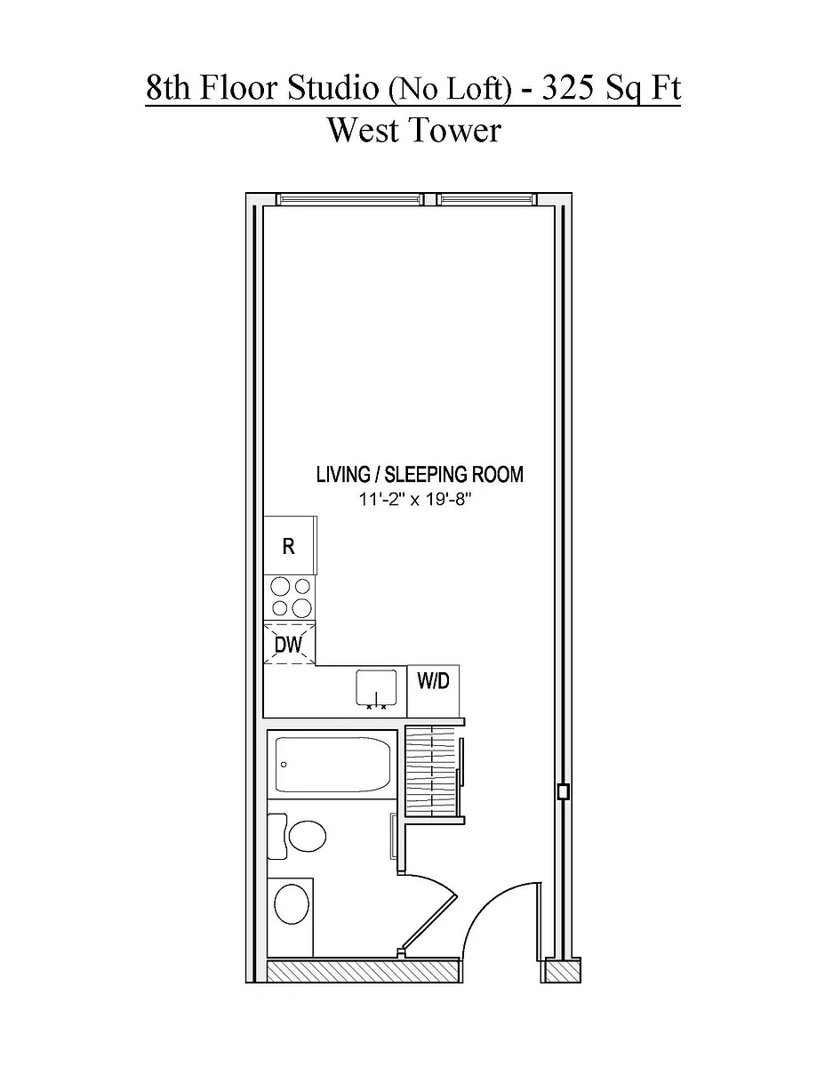 Floor plan 8th Floor Studio