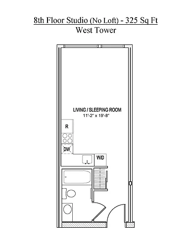 Floor plan 8th Floor Studio
