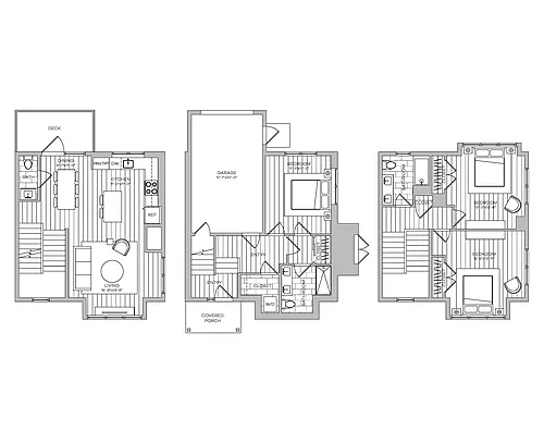 Floor plan 3 Bed Townhome