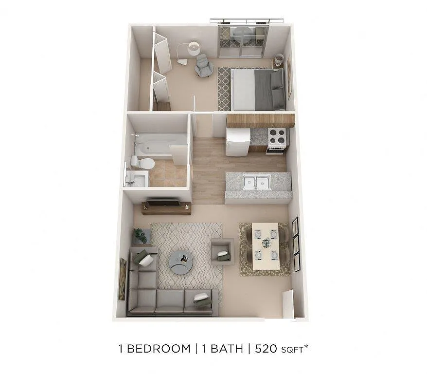 Floor plan One Bedroom
