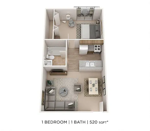 Floor plan One Bedroom