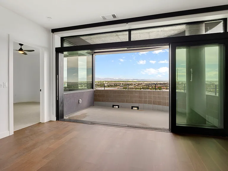 Large sliding glass doors to bring in fresh air