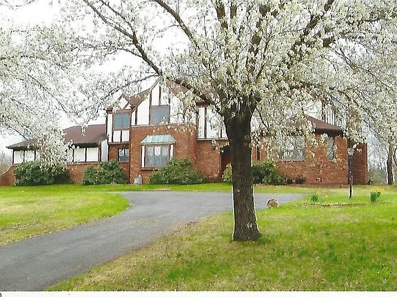 House in Spring  Pear Trees