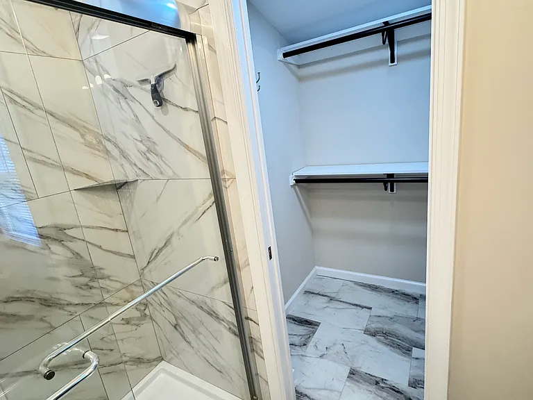 Master closet off of bathroom.