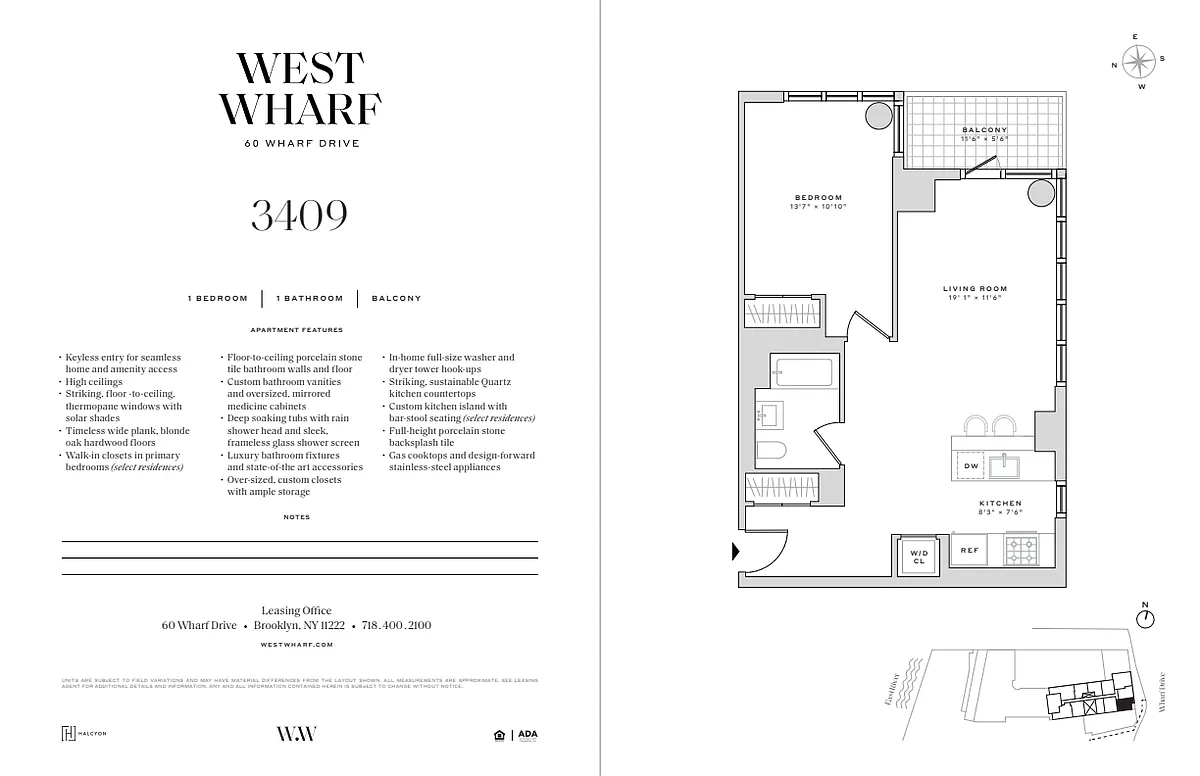 Floor plan 1 Bedroom / 1 Bathroom